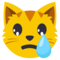 Crying Cat Face emoji on Emojione
